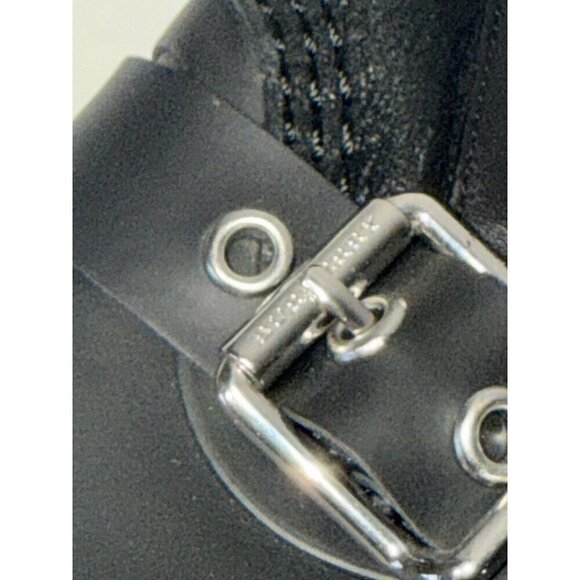 Burberry Black Claredon Shearling Riding Combat Boots Size 9 - Picture 10 of 16